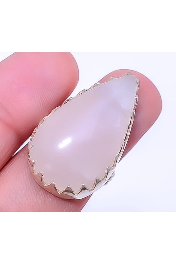 Pink Rose Quartz - Brazil Gemstone 925 Sterling Silver Handmade Ring S.7 R44