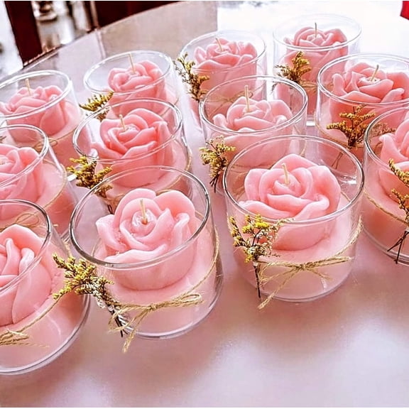 Pink Rose Soy Candle