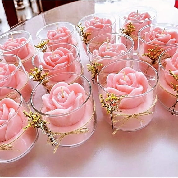 Pink Rose Soy Candle