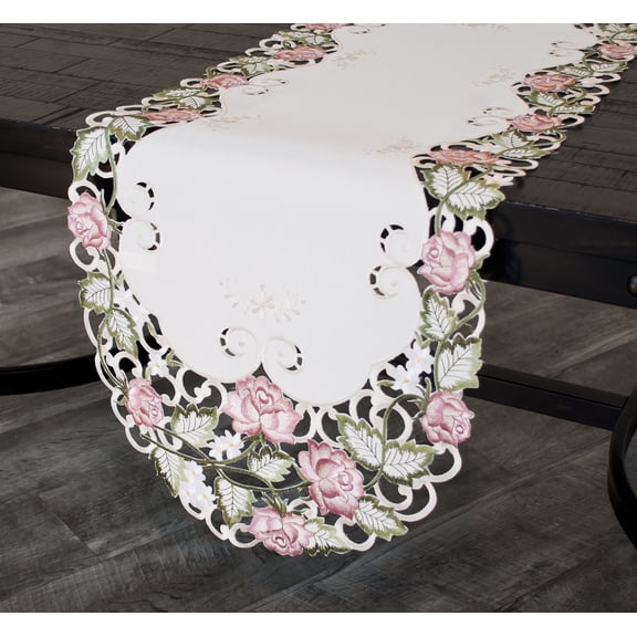 Pink Rose Table Runner (15"x53")