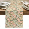thumbnail image 1 of Pink Rose Table Runner - 48 Inch Long, Kitchen Dining Table Runner Dresser Scarves, Romantic Botanical Floral Flowers Leaves Farmhouse Decor for Coffee Tables Wedding Party Banquet, 1 of 8
