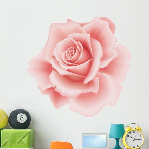 Pink Rose Wall Mural by Wallmonkeys Peel and Stick Graphic (48 in H x 45 in W) WM213485