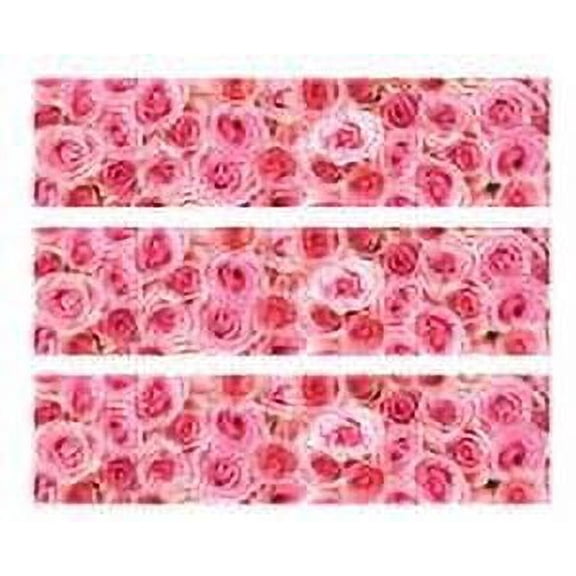 Pink Roses -1/4 (Quarter Sheet) Edible Cake Decorating Strips