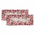 thumbnail image 1 of Pink Roses Curtain Valances for Windows, Kitchen Valance Window Treatments Panel 2 Pack, Spring Floral Elegant Pastoral Butterfly Retro Rod Pocket Short Curtains for Bathroom Bedroom 54 x 18 Inch, 1 of 8