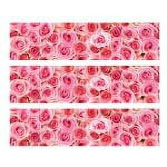 Pink Roses Extra Large Edible Cake Decorating Strips