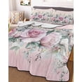 thumbnail image 1 of Pink Roses Floral Twin Size Down Alternative Comforter, Lightweight Comforter Quilt Bedding Set with Pillow Shams Vintage Romance Botanical Flowers All Seasons Bed Comforter Duvet Insert 68"x86", 1 of 7
