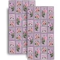 thumbnail image 1 of Pink Roses Flower Bathroom Hand Towels Set of 2,Decorative Floral Bath Hand Towels for Bathroom Kitchen Spa Yoga Swim Hotel Home Decor Gifts 14x28 Inch, 1 of 14