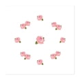 thumbnail image 1 of Pink Roses Illustration Circle - Illustration Floral Flowers Pattern Botanical Minimalist Pastel Nature Unframed Wall Art Print 30 x 30 inches, 1 of 9