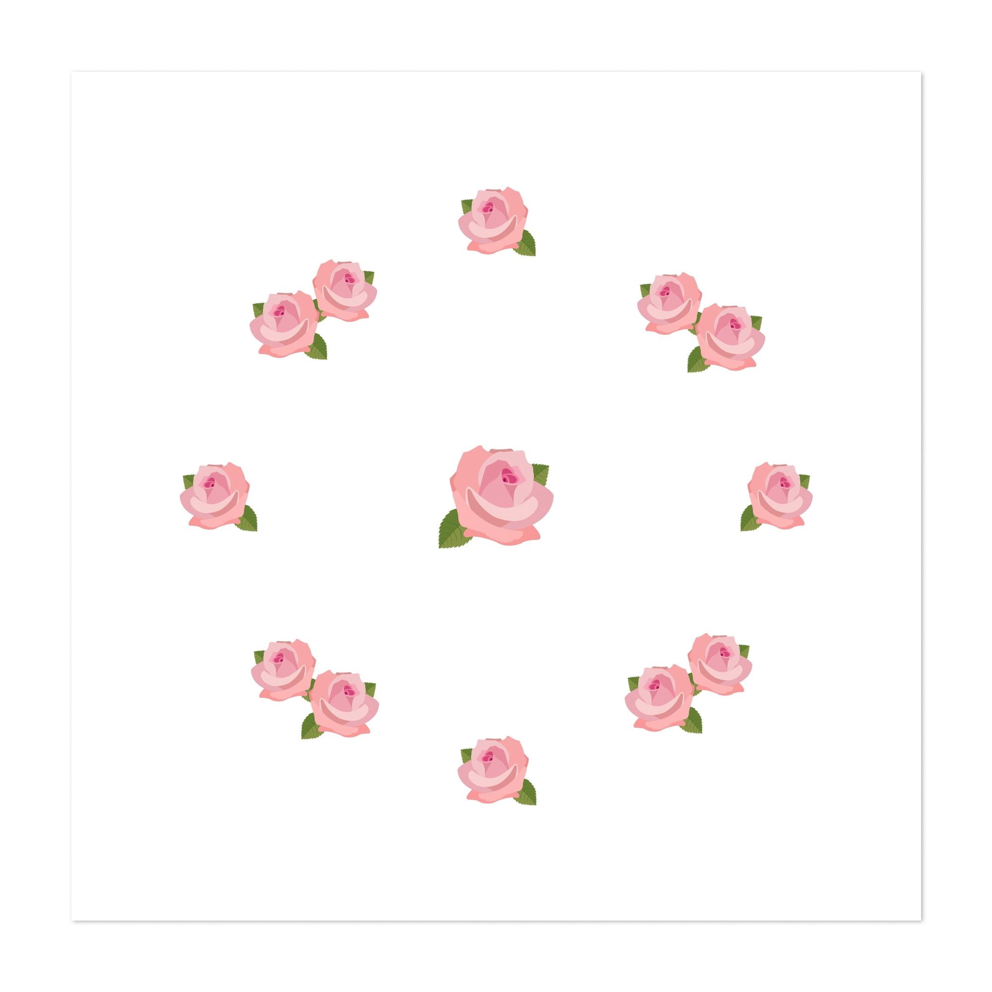 32 Inch Roses Pink Roses Illustration Circle - Illustration Floral Flowers Pattern ...