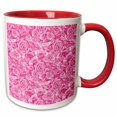 thumbnail image 1 of 3drose, Pink Roses Pattern, 11oz Two-tone Red Mug, 1 of 6