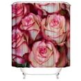 thumbnail image 1 of Pink Roses Shower Curtain Set Pastoral Modern Reflection Floral Bathroom Curtains Non-slip Flowers Rug Bath Mat Toilet Lid Cover, 1 of 5