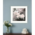 thumbnail image 1 of Pink Roses and Butterfly White Framed Print Wall Art, 1 of 3