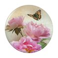 thumbnail image 1 of Pink Roses and Butterly Pinback Button Pin, 1 of 5