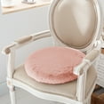 thumbnail image 1 of Pink Round Bubble Plush Chair Cushion for Dining Chairs and Stools, Soft Padded Decorative Seat Pad for Home and Office, Durable Textured Fabric Pillow for Daily Sitting Support, Decor, 1 of 8