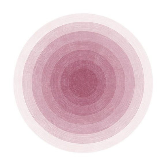 Pink Round Carpet Living Room Floor Cushion With Non-Slip Design And Polyester Material For Sofa Coffee Table And Bedroom 23.62X23.62In 0.72Lb