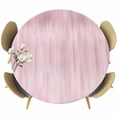 thumbnail image 1 of Pink Round Tablecloth, Fitted Table Cover with Elastic for 55"-60" Round Tables, Modern Abstract Art Ombre Striped Table Cloth Outdoor Indoor Dinning Party Waterproof Tablecloths, 1 of 7