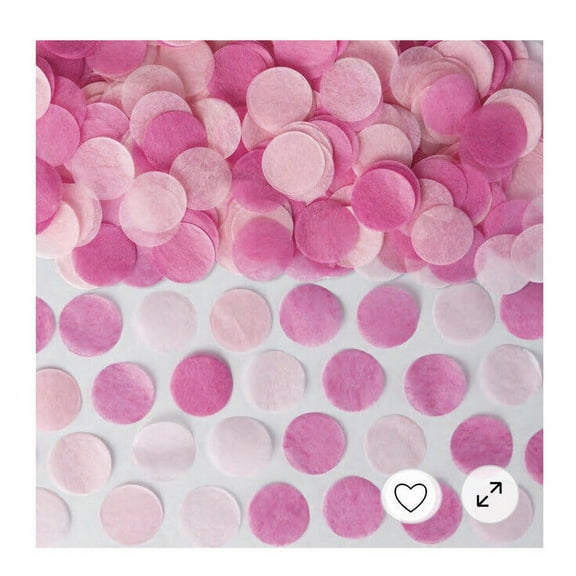 Pink Round Tissue Confetti .8oz