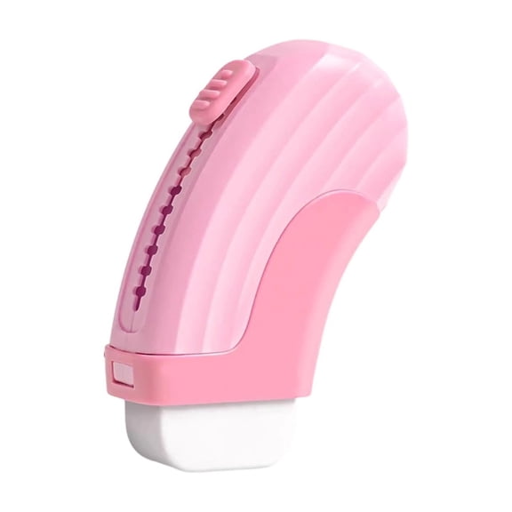 Pink Rubber Curved Retractable Push Eraser For Student Writing And Drawing Use