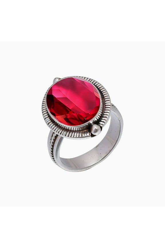 Pink Rubellite Tourmaline 925 Sterling Silver Ring, Adjustable Ring, Silver Jewelry Ring, Pink Ring, Oval Ring, Dainty Ring, Handmade Ring, Gemstone R