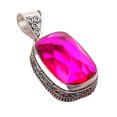 thumbnail image 1 of Pink Rubillite Gemstone Handmade 925 Sterling Silver Jewelry Pendant 1.97" MA-5330, 1 of 2