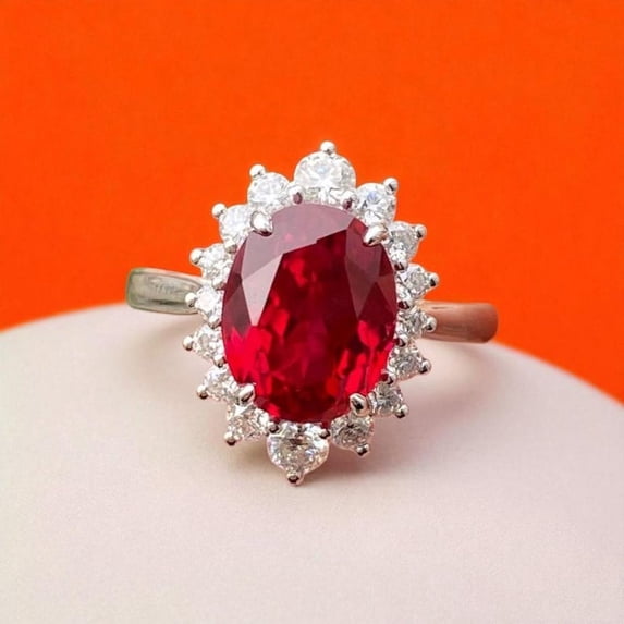 Pink Ruby Ring, Handmade Ring, Engagement Ring, Sapphire Ring, Silver Wedding Ring, Promise Anniversary Ring