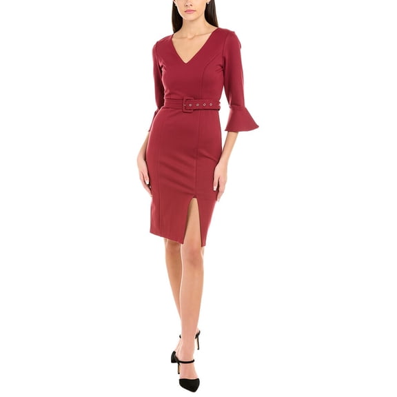 Pink Ruby womens  Modern Love Bell Sleeve Midi Dress, 10, Red