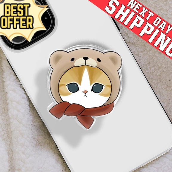 Pink Ruffle Heart Phone Grip, Aesthetic Coquette MagSafe Pop Socket, Romantic Vintage Rose Gift, Shabby Chic Heart Mobile Stand