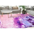 thumbnail image 1 of Pink Rugs, Pink And Purple Painting Rug, Purple Rug, Office Decor Rugs, Entry Rugs, Salon Decor Rugs, Pattern Rug, Modern Rug, Stair Rug, 2.6'x6.5' - 80x200 cm, 1 of 7