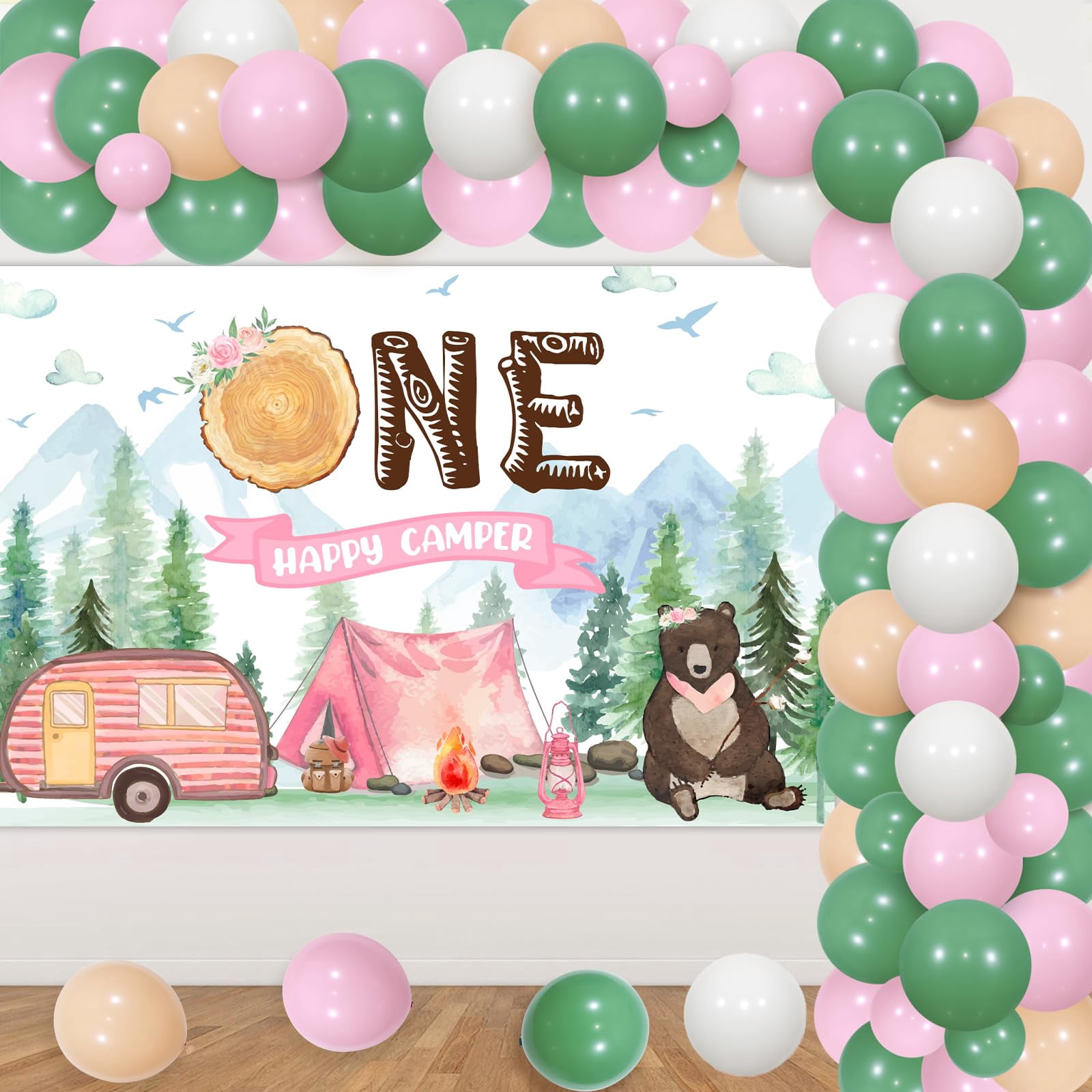 Outdoor Theme Party Kreatwow One Happy Camper Birthday Decorations