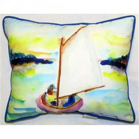 Pink Sailboat Indoor & Outdoor Throw Pillow, 16 x 20 in.