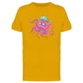 thumbnail image 1 of Pink Sailor Octopus With Hat Tee Men's -Image by Shutterstock, 1 of 2
