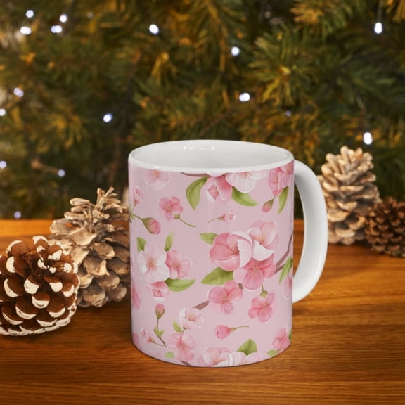 Pink Sakura bm Ceramic Mug oz.