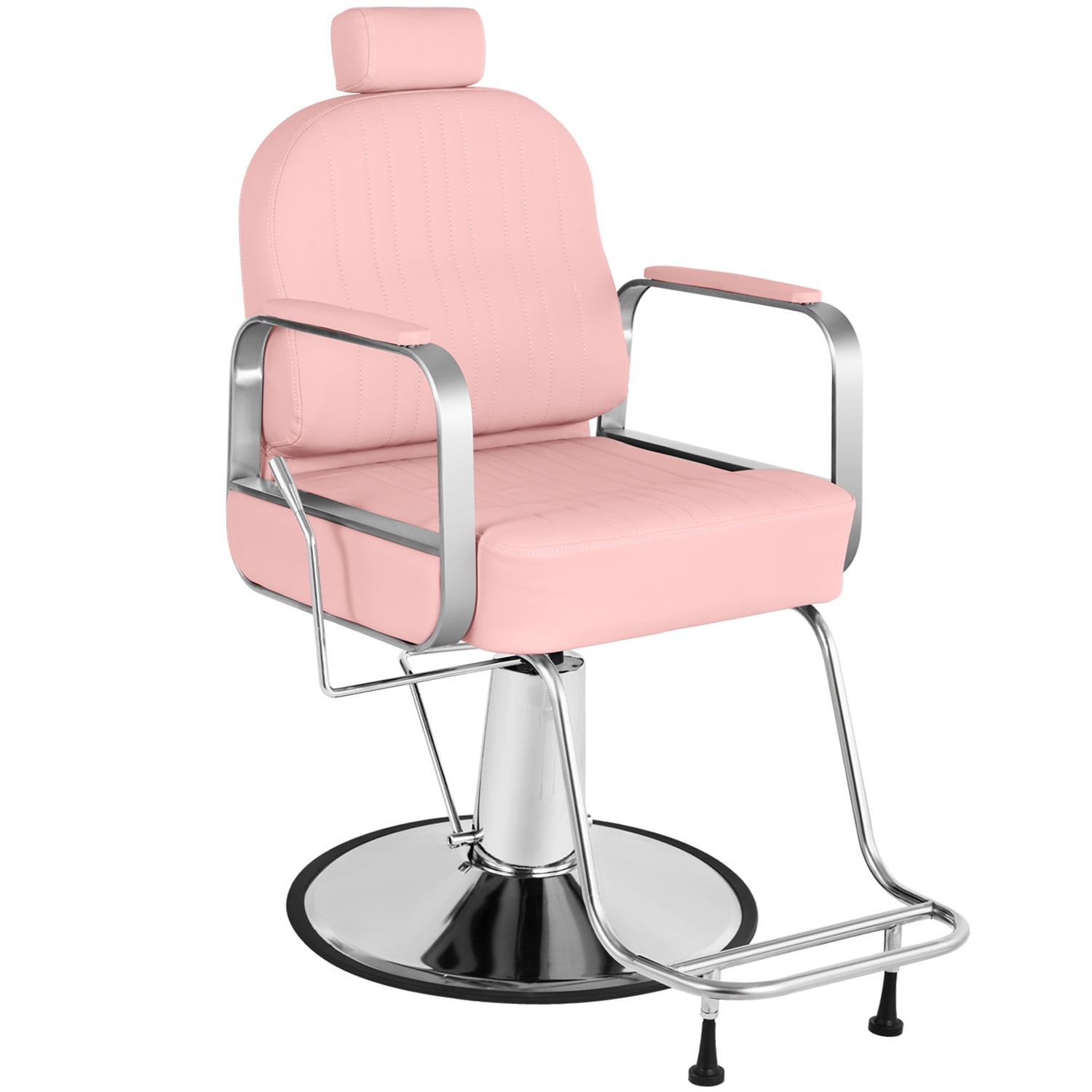 Salon Chair for Hair Stylist, Pink Gold Hair Styling Chair, Barber