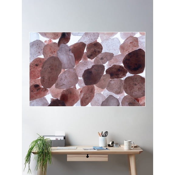 Pink Salt Poster Wall Art, Modern Wall Decor For Living Room Bedroom, 16x24 UNFRAMED
