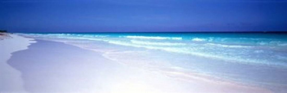 Pink Sand Beach Bahamas Canvas Art - Panoramic Images (37 x 12)