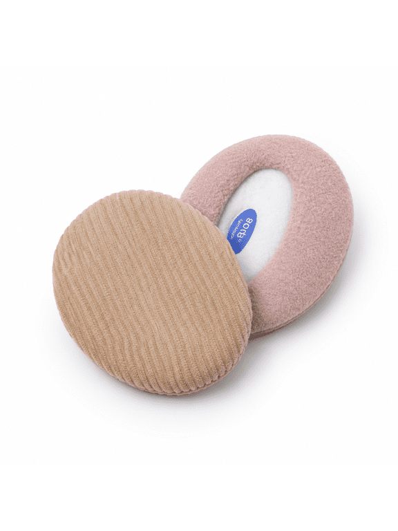 Pink Sand Small Corduroy Bandless Winter Ear Warmers Earmuffs
