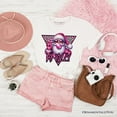 thumbnail image 1 of Pink Santa Blowing Bubblegum T‑Shirt, Def Jolly Coquette Retro Christmas Tee, 1 of 8