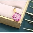 thumbnail image 1 of Pink Sapphire Pendant Sterling Silver September Birthstone Handmade Pendant Engageant Neckless Gift, 1 of 2