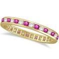 thumbnail image 1 of Pink Sapphire and Diamond Channel Set Eternity Band 14k Y. Gold (1.04ct), 1 of 3