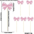 thumbnail image 1 of Pink Satin Bow Cupcake Toppers - Delicate Bowknot Cake Picks for Birthday, Baby Shower, Princess Theme, and Girly Party Decorations, 1 of 6