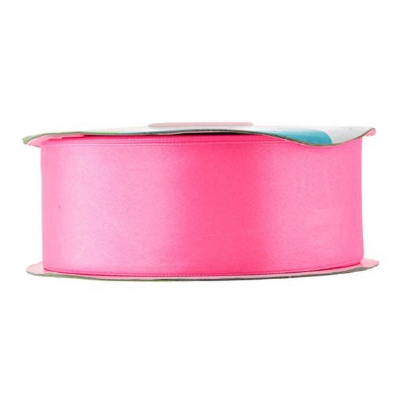 Pink Satin Ribbon 1 1/2 Inch 50 Yard Roll for Gift Wrapping, Weddings, Hair, Dresses, Blanket Edging, Crafts, Bows, Ornaments; by Mandala Crafts
