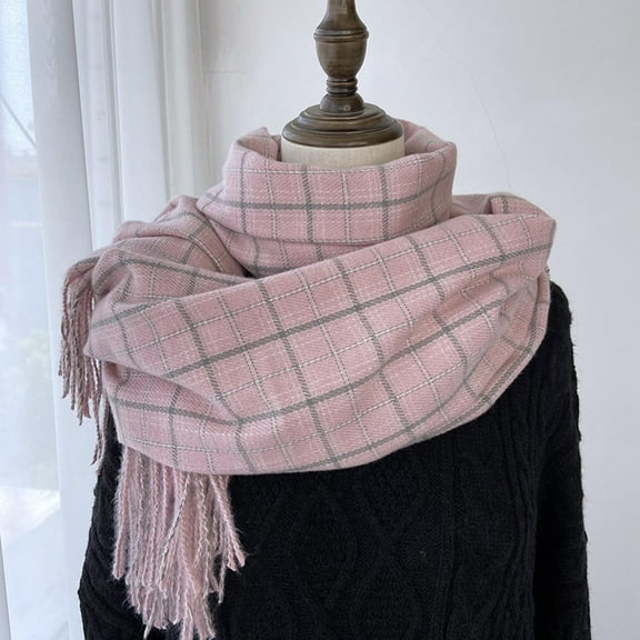 Pink Scarf Women Fall Winter Scarf Classic Scarf Warm Soft Large Blanket Wrap Shawl Scarves