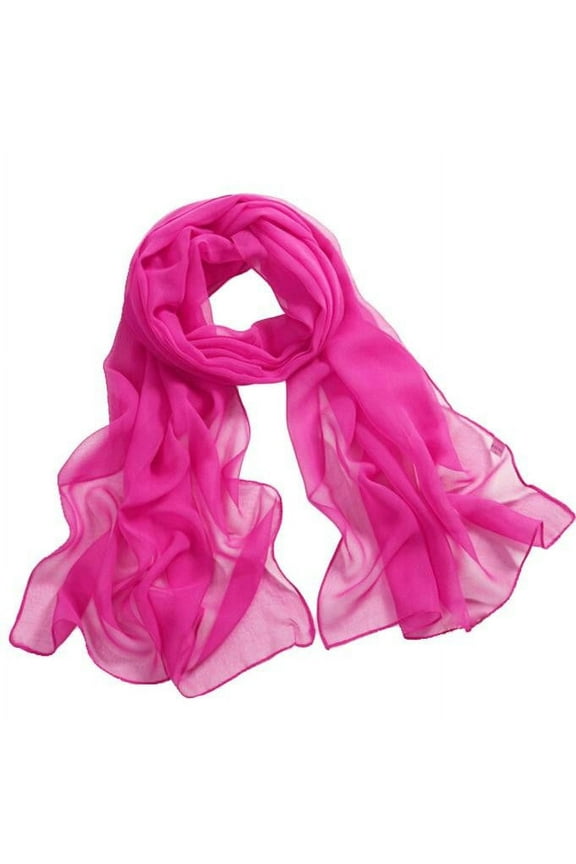 Pink Scarf Wrap Lady Chiffon Women Scarf Girls Beach Shawl Scarves Thin Soft Long Scarf