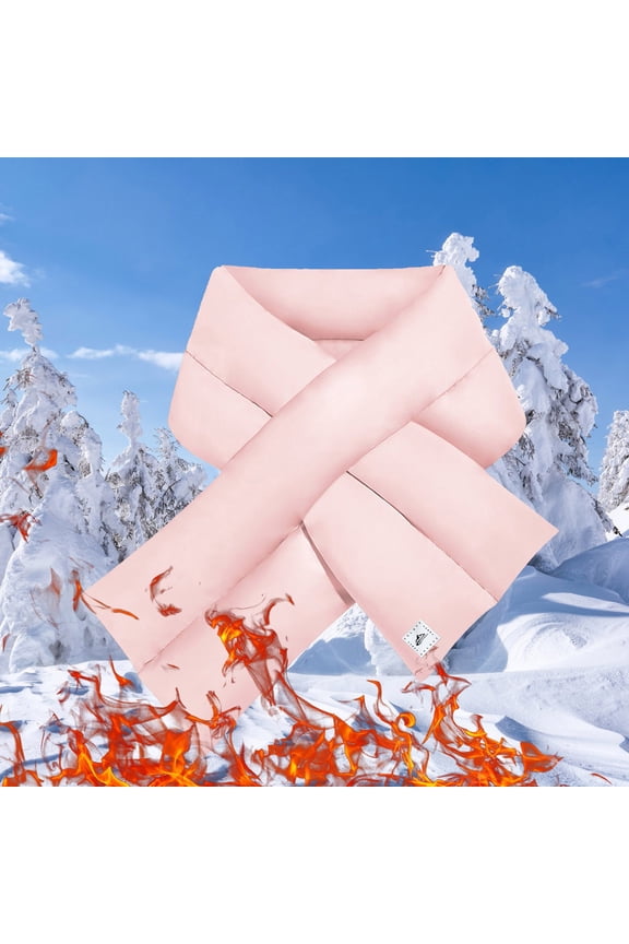 Pink Scarfs Scarf Adult Winter Solid Neck Protection Outdoor Windproof and Warm Down Cotton Scarf