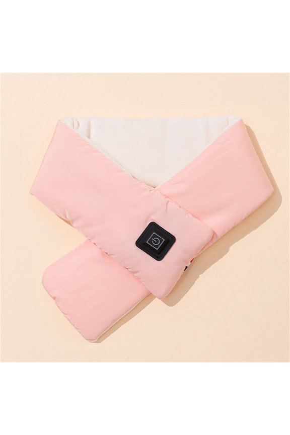 Pink Scarfs Scarf Heated Scarf Neck Heating Pad Men and Women Rechargable Heated Neck Warmer Wrap USB Thermal Scarfs