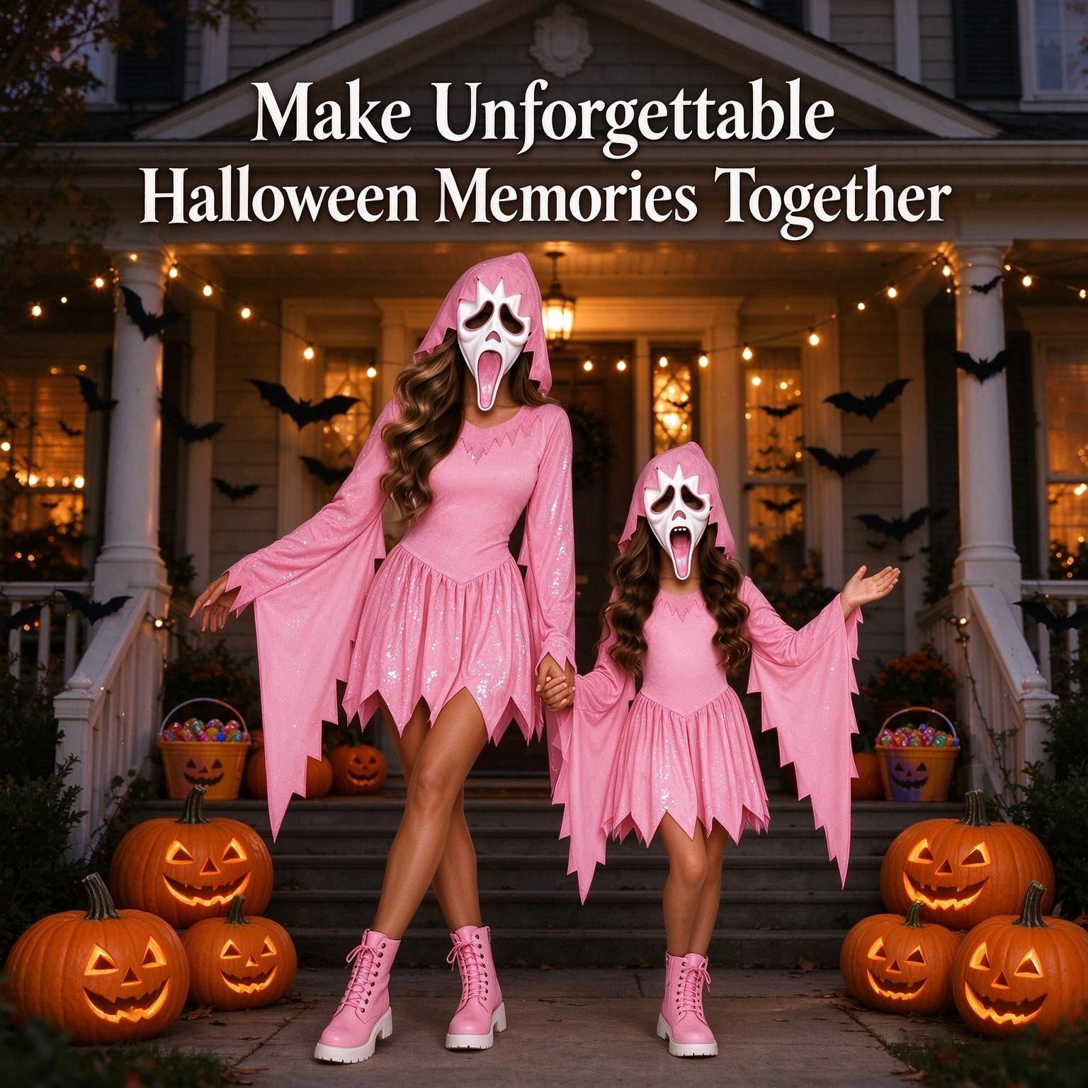 Shimmer Dc Pink Screaming Costume Girls Shimmer Ghost Costume, Pink Hooded Dress ...
