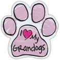 thumbnail image 1 of Pink Scribble Paws: I Love My Grandogs Grand Dogs | Dog Paw Shaped Car Magnets, 1 of 1