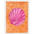 thumbnail image 1 of Pink Sea Shell Orange Polkadot Flag - Garden Size, 1 of 1