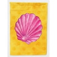 thumbnail image 1 of Pink Sea Shell Yellow Polkadot Flag Canvas - House Size, 1 of 1