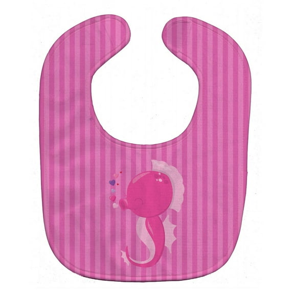Pink Seahorse Baby Bib Pink
